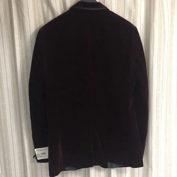 Paisley and Gray Burgundy Sport Jacket - Picture 3 of 4